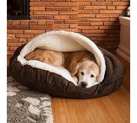 Lit de Grotte pour Chien, nid d'animal de Compagnie lit de Grotte Hiver Chaud Cachemire Grand Sac de Couchage Fournitures Animaux de Compagnie Maison Lavable détachable Grand Chat Chiot
