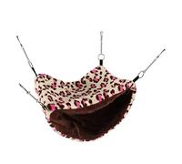 Lit de hamac de Petit Animal de Compagnie | Lit Suspendu à Double Couche en Peluche pour Les Hamsters/écureuils/cobayes | Chaud et spacieux avec des Crochets en Alliage | (Pink Spots)