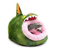 Lit de Hamster,Niche en peluche - Pour animal de compagnie, hamster, hérisson, cochon d'Inde, chaton - Douce - Avec rembourrage amovible(crocodile, s)
