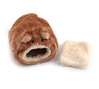 Lit de Hamster Peluche, Maison L'animal Réparable Forme Hamster Mignon Hiver Chaud Petits Animaux de Compagnie Nid Couchage Jouets Cachés Cobayes Hérisson écureuil Souris Chinchilla[Brown]Couchages