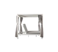 Concept Usine – Lit de jardin 2 places CORDOUE – Structure aluminium époxy – Blanc/Gris