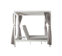 Lit De Jardin 2 Places Gris Cordoue Blanc