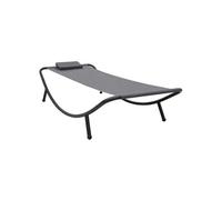 Lit de jardin Gris 200x90 cm Acier48082