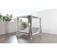Lit de jardin Malaga gris 2 places