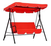 lit de jardin Outsunny Acier 172x110x152cm Rouge