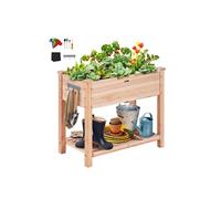 VEVOR Jardinière 86x46x76 cm Lit de Jardin Surélevé en Bois de Sapin Bac de Plantation avec Pieds pour Cultiver Fleurs Végétaux Herbes Plantes Grasses dans Jardin Terrasse Patio Balcon Couleur Bois