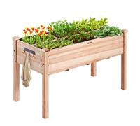 Lit de jardin surélevé - VEVOR - 120x58x76 cm - Bois de sapin - Capacité 100 kg - Coffret avec accessoires
