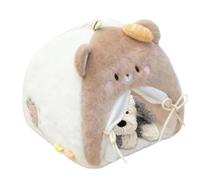 Lit De,Jouet De Meubles Miniatures - Tente de Lit pour Maison de - pour Fille Enfant Chambre Salon Jeu d'Imagination Peluchés Décoration Intérieure Bureau