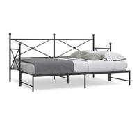 Lit de jour avec gigogne sans matelas noir 75x190 cm canapé-lit vidaXL