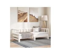 vidaXL Lit de jour avec lit gigogne blanc 90x190 cm bois de pin massif