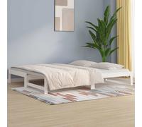 Lit de Jour avec Lit Gigogne Canapé-lit Cire Marron 90x200 cm Pin Massif vidaXL