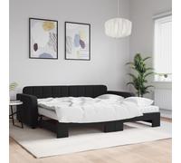 Lit de repos vert foncé 80x200 cm velours canapé-lit vidaXL