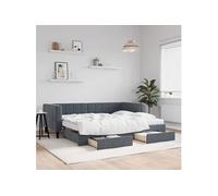 Lit de Jour avec Lit Gigogne et Tiroirs, Canapé-lit avec Rangement, Lit d'Invité, Meuble de Chambre Salon, Moderne, 3196777