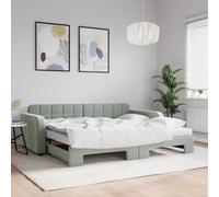 Lit de jour avec lit gigogne noir 90x190 cm velours canapé-lit vidaXL