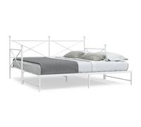 Lit de jour avec lit gigogne sans matelas blanc 107x203cm acier vidaXL