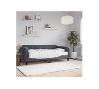 Lit de Jour avec Matelas, Canapé-lit, Lit d'Invité, Meuble de Chambre à Coucher Salle de Séjour, Moderne, Gris Foncé 3197053