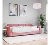 Lit de jour avec matelas rose 90x200 cm velours canapé-lit vidaXL