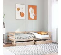 Lit de jour avec tiroirs 80x200 cm bois de pin massif canapé-lit vidaXL