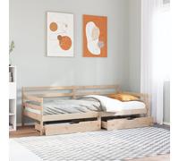 Lit de jour avec tiroirs 90x190 cm bois de pin massif canapé-lit vidaXL