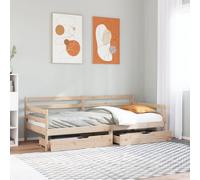 Lit de jour avec tiroirs blanc 80x200 cm bois de pin massif canapé-lit vidaXL