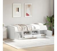 Lit de Jour avec Tiroirs Canapé-lit Blanc 100x200 cm Bois d'Ingénierie vidaXL