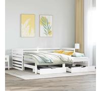 Lit de Jour avec Tiroirs Canapé-lit Rangement Chambre Bois de Pin Massif vidaXL