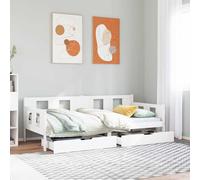 Lit de Jour avec Tiroirs Canapé-lit Rangement Chambre Bois de Pin Massif vidaXL