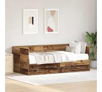 Lit de Jour avec Tiroirs sans Matelas Canapé-lit Rangement Salon Chambre vidaXL
