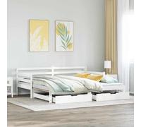 Vidaxl Lit De Jour Et Lit Gigogne Et Tiroirs 90x200 Cm Bois Pin Massif Multicolore