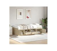 vidaXL Lit de Jour avec Tiroirs, Canapé-lit, Lit de Repos, Meuble de Salon Chambre à Coucher, Moderne, Chêne Sonoma 90x190 cm Bois d'Ingénierie