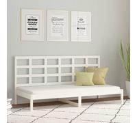 Lit de Jour Blanc 80x200 cm Bois de Pin Massif Lit d'Invité Canapé-lit vidaXL
