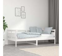 Lit de Jour Blanc Bois Massif de Pin 90x190 cm Lit d'Invité Canapé-lit vidaXL