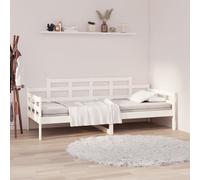 Lit de Jour Blanc Bois Massif de Pin 90x190cm Lit d’Invité Canapé Salon vidaXL