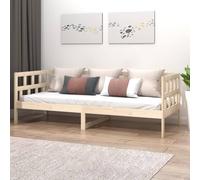 Lit de Jour Bois Massif de Pin 80x200 cm Lit d’Invité Canapé Salon vidaXL