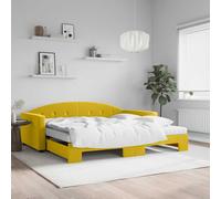 Vidaxl Lit De Repos Sans Matelas Jaune 80x200 Cm Velours Jaune
