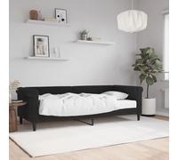 Vidaxl Lit De Jour Avec Gigogne Et Tiroirs Noir 80x200 Cm Velours Multicolore