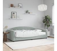 Vidaxl Lit De Jour Avec Gigogne Et Tiroirs Gris Clair 90x200cm Velours Gris