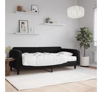 Vidaxl Lit De Jour Avec Gigogne Sans Matelas Noir 100x200 Cm Noir