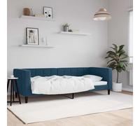 vidaXL Lit de jour velours bleu avec matelas 80x200 cm