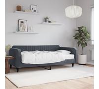 Vidaxl Lit De Jour Avec Lit Gigogne Gris Foncé 90x200 Cm Velours Gris