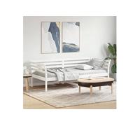 vidaXL Lit de jour / Canapé-lit moderne Blanc 80x200 cm Bois de pin massif