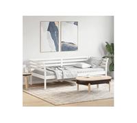 vidaXL Lit de Jour, Canapé-lit, Lit d'Invité, Meuble de Salon Chambre à Coucher Salle de Séjour, Moderne, Blanc 90x200 cm Bois de Pin Massif