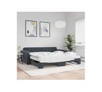 Lit de Jour et Lit Gigogne et Matelas, Canapé-lit, Lit d'Invité, Meuble de Chambre à Coucher Salle de Séjour, 3196961