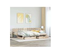 Lit de jour et lit gigogne et tiroirs 80x200 cm bois pin massif, canapé-lit, lit d'invité, lit de jour en bois, lit 3302249