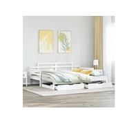 Vidaxl Lit De Jour Et Lit Gigogne Et Tiroirs 80x200 Cm Bois Pin Massif Multicolore