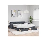 Lit de Jour et Lit Gigogne et Tiroirs, Canapé-lit avec Rangement, Lit d'Invité, Meuble de Chambre Salon, Moderne, 3197009