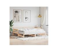 vidaXL Lit de jour avec lit gigogne 90x200 cm bois de pin massif 836147