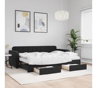 Lit de jour gris clair 80x200 cm velours canapé-lit vidaXL