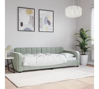 Lit de jour gris clair 80x200 cm velours canapé-lit vidaXL