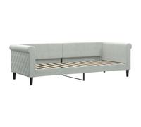 Lit de Jour Gris Clair 80x200 cm Velours, vidaXL, Canapé-lit Confortable, Lit d'Appoint, Simple